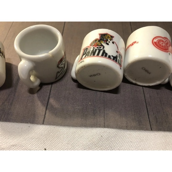 Vintage NHL Mini Hockey Team Lot Mugs Habs Kings Flames NYR Flyers Stars Sharks - Picture 4 of 11